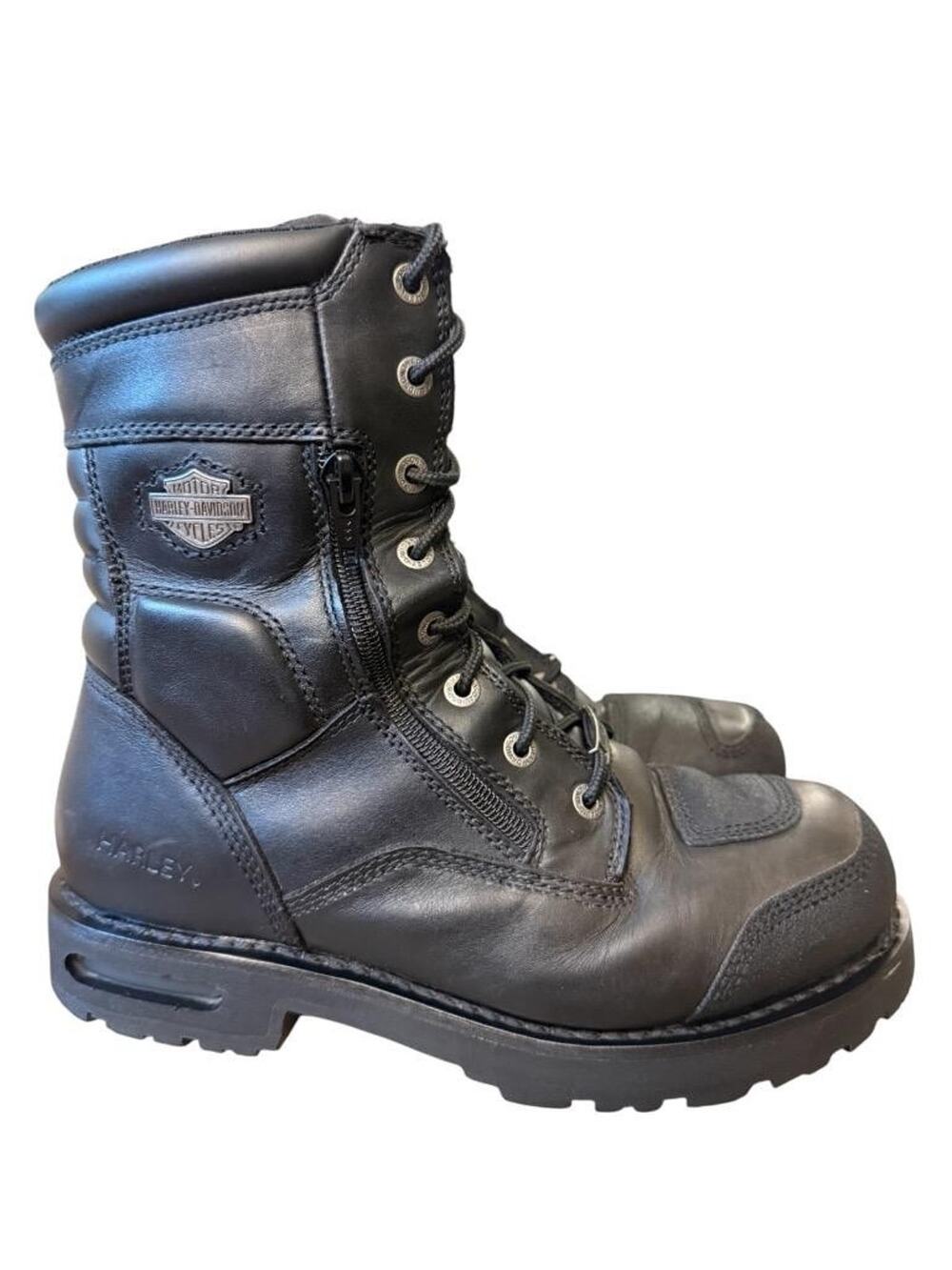 Harley Davidson Riddick Motorcycle Riding Biker Boot Men size 10 Black Leather